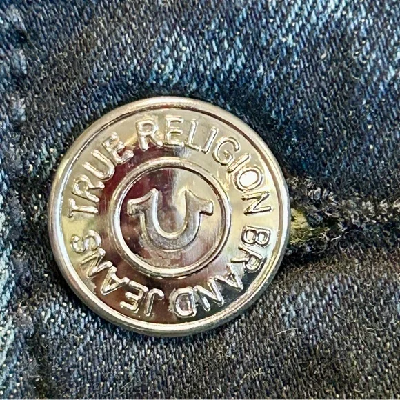 True Religion Sz 33 34 Dark Blue Jeans Rocco Relaxed Slim NWT - Picture 10 of 16